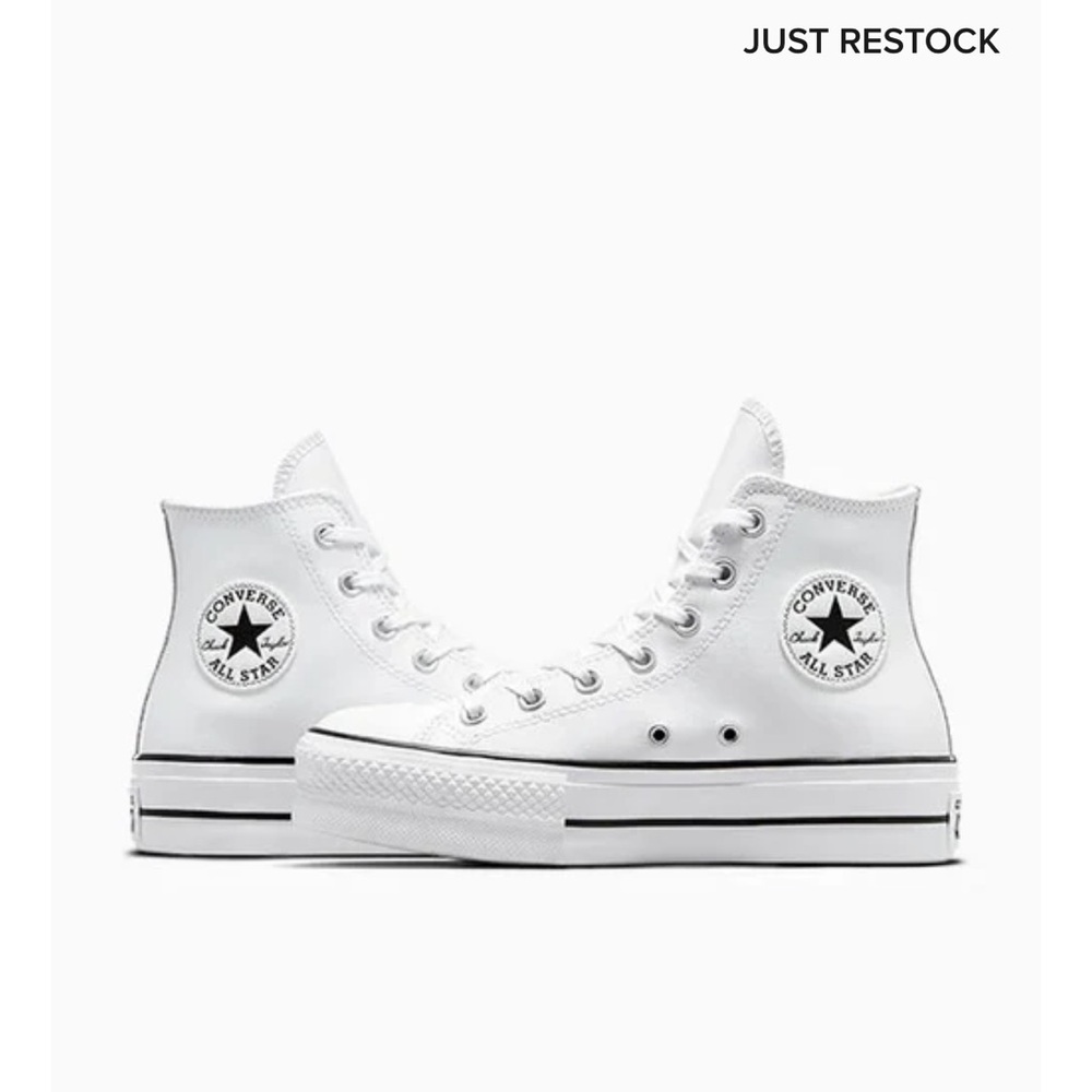 Converse Chuck Taylor Women's All Star White lift Leather High-Tops